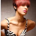 Convertible Fun Bangs hairstyle colored redish hairs