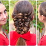 Simple Braid With Poof Hairstyle young girl