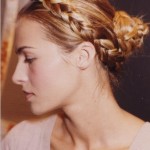 blond French Braided Bun Hairstyle