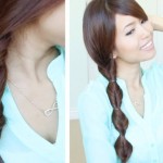 wavy hairs – Simple Braid With Poof Hairstyle