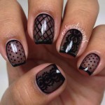 black nail art