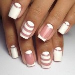 Visual Stripes a colorful nail art design006