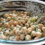 chickpea salad with yogurt cumin seed cilantro