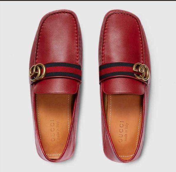 gucci men red shoes