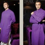 purple mens kurta shalwar online